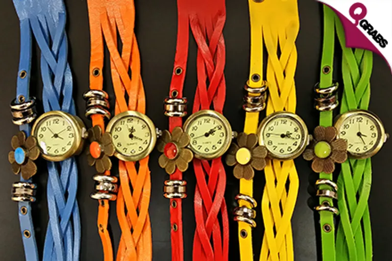 From QR25, Be Hip with Bohemian Braided Leather Watches with Flower Ornaments! (Up to QR120 Value)
